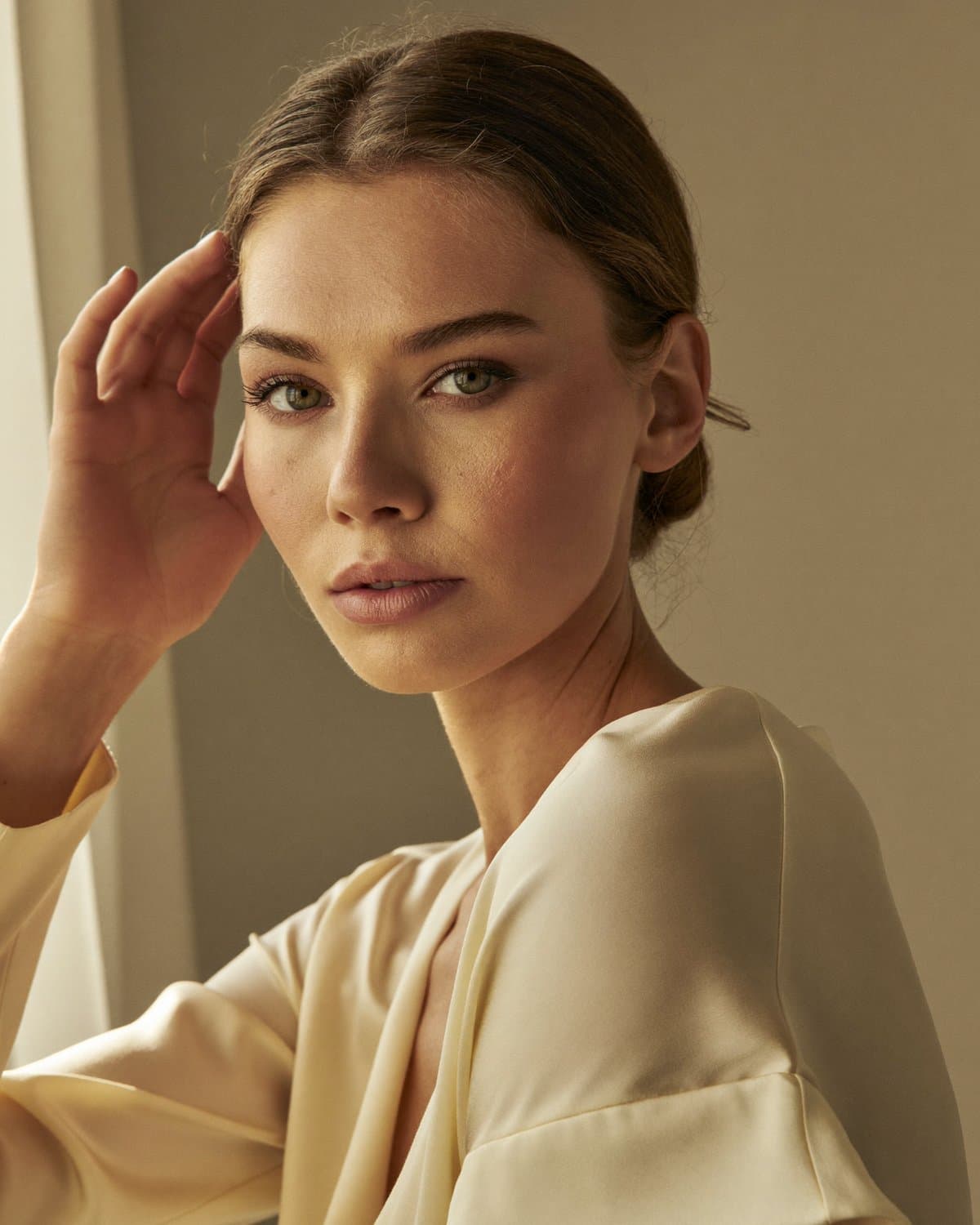 Example portrait before styling — bare, fresh skin